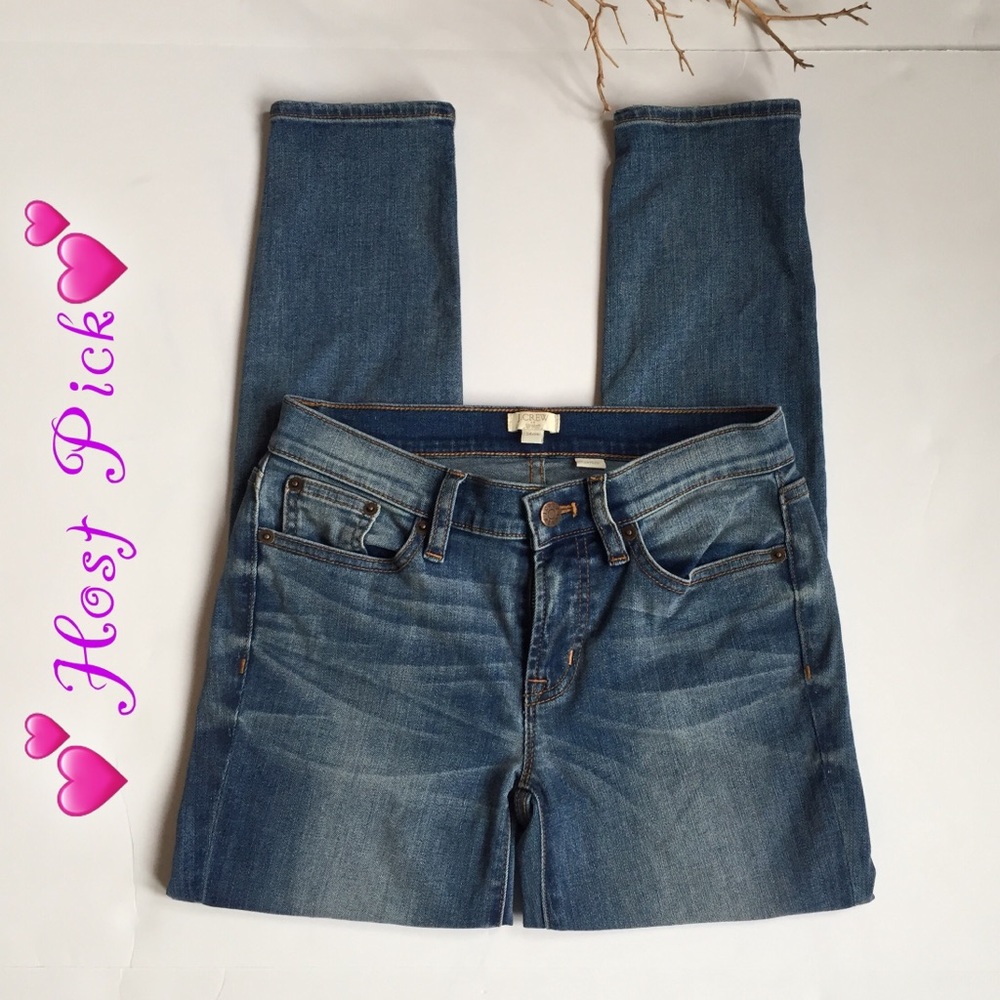 💕HP💕J Crew Skinny Crop Blue Jeans - Picture 1 of 8